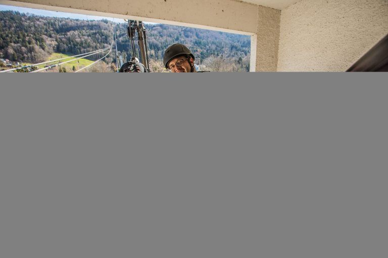 Wartungsarbeiten in luftigen Höhen