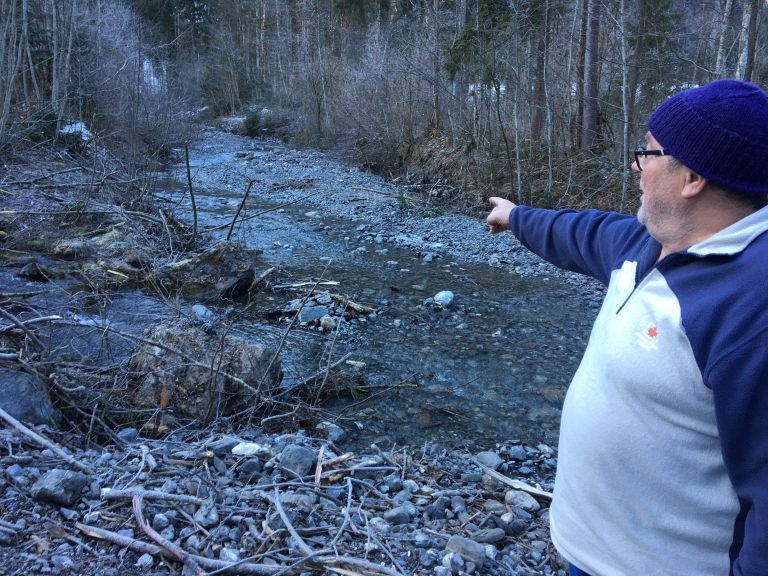 Ludwig Herbst sagt, es werde Jahre dauern, bis der Bach seine Natürlichkeit zurückbekomme. <span class="copyright">VN/Gasser</span>