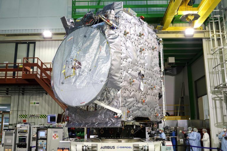 Die Sonde „Juice“ soll am 13. April vom Weltraumbahnhof Kourou in Französisch Guayana starten. AFP