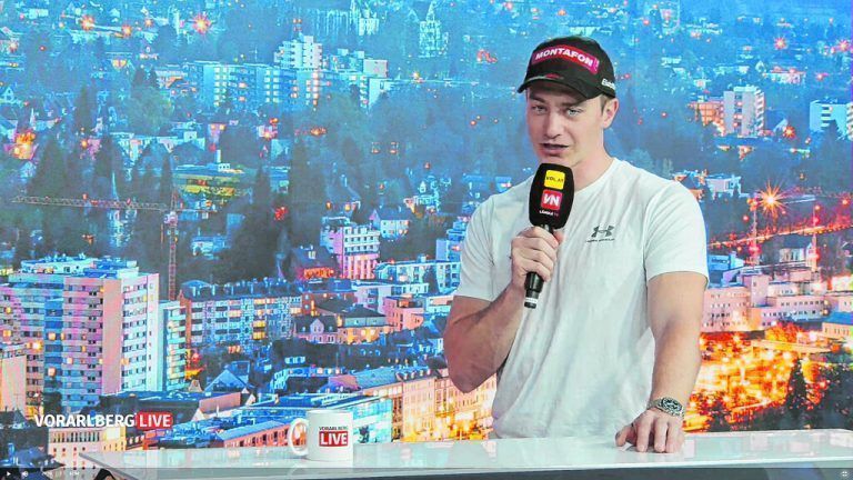 Hämmerle im Vorarlberg Live Studio bei Moderator Pascal Pletsch.Screenshot