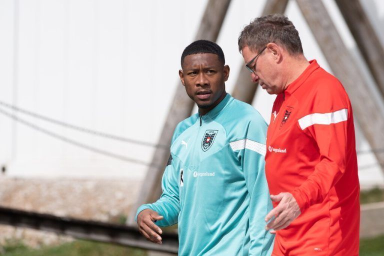 Heute entscheiden David Alaba und Coach Ralf Rangnick über seinen Einsatz.apa