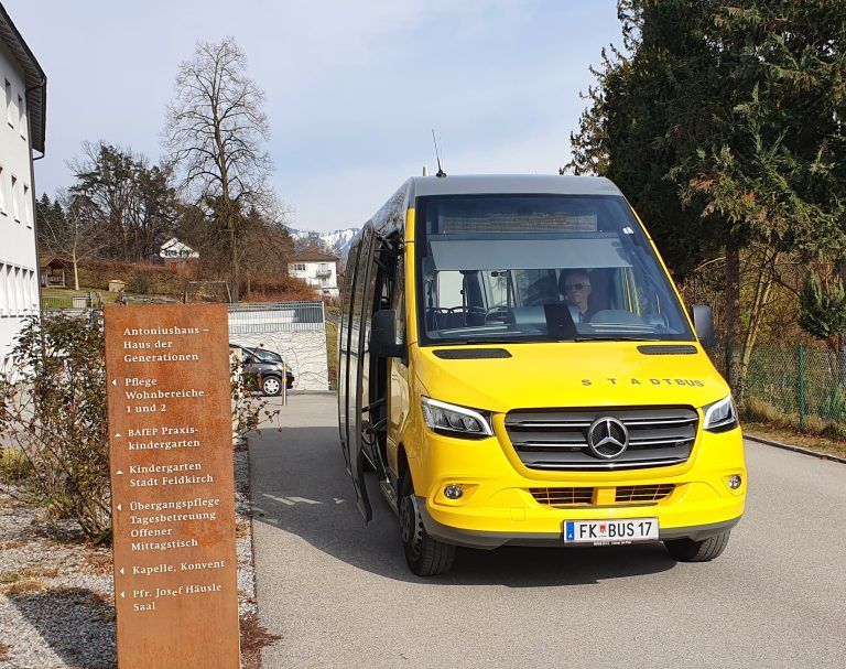 Die neue Stadtbuslinie 409 fährt nicht nur das Antoniushaus direkt an, sondern erschließt auch neue Wohngebiete in Tisis. Stadtbus feldkirch