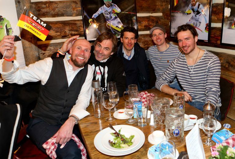 Ein Bild aus Vail 2015 mit Marco Büchel, Hubertus von Hohenlohe, Kilian Albrecht, Stefan Luitz und Felix Neureuther. <span class="copyright">gepa</span>