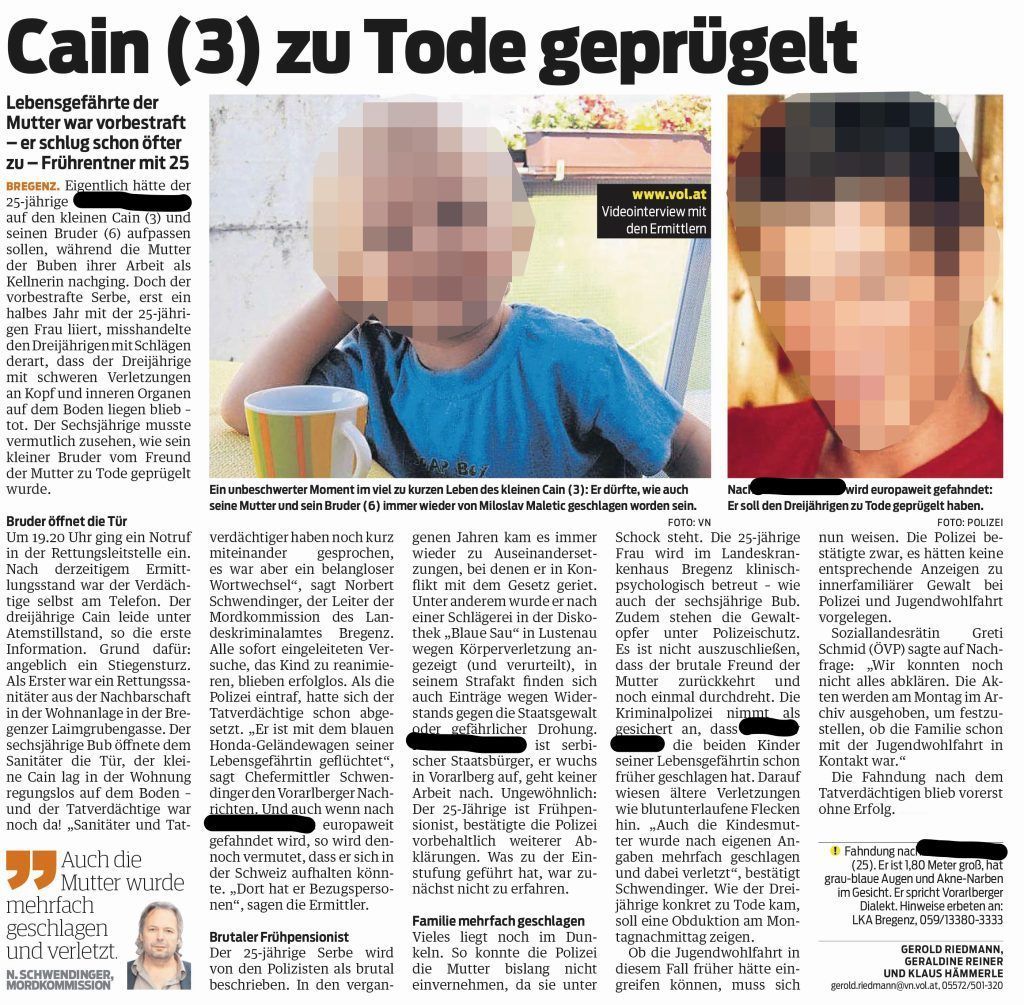 Erinnerungen eines Chefermittlers: Das Martyrium des kleinen Cain