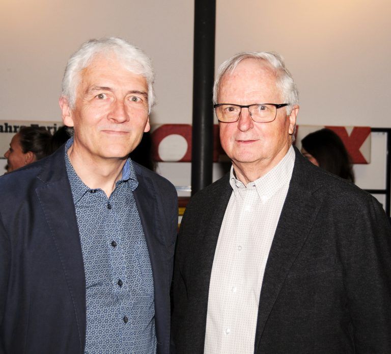 Herbert Fitz (r.) mit Dr. Otto Gehmacher, Palliativstation Hohenems.