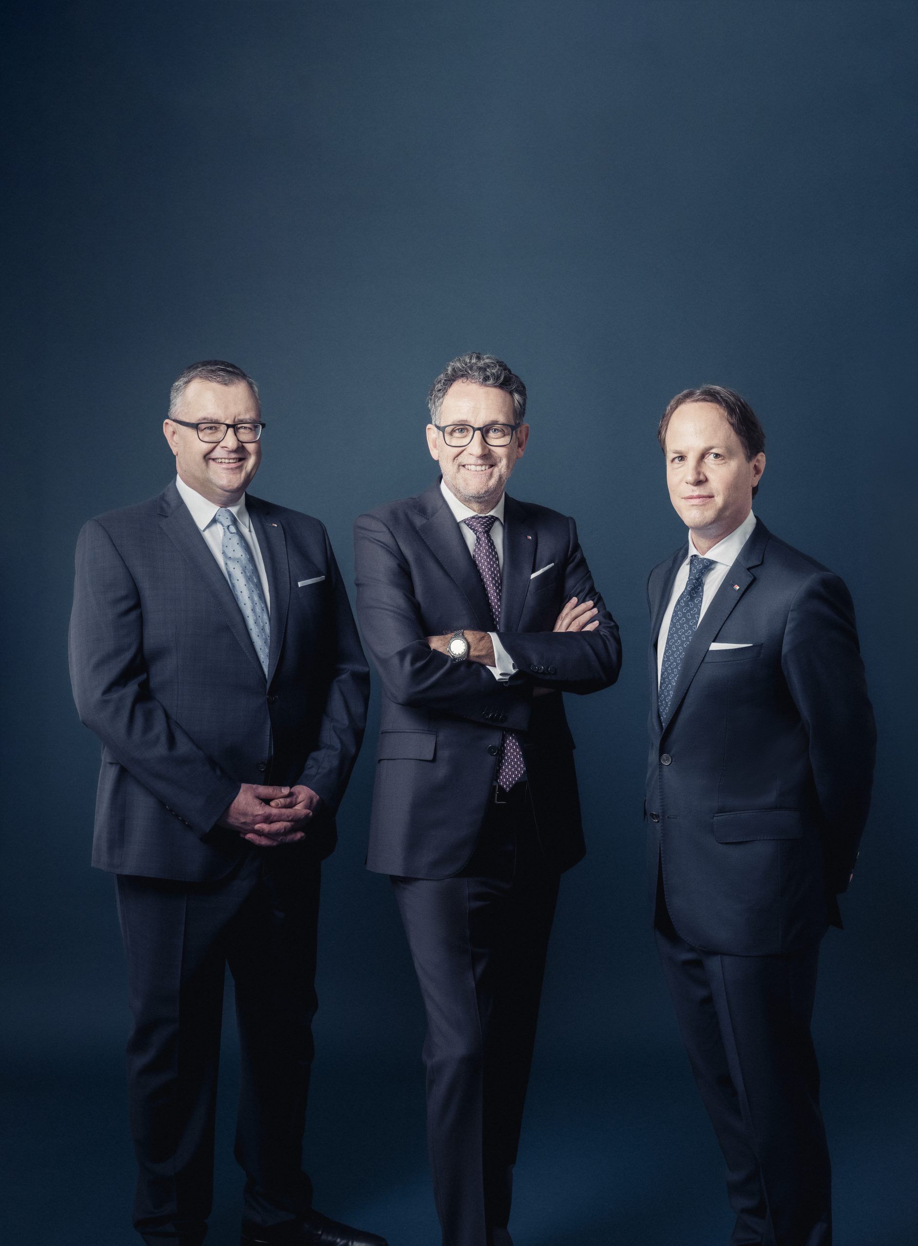 BTV Vorstandstrio legte Bilanz mit Höchstständen in allen Bereichen(v. l.): Mario Pabst, Gerhard Burtscher, Markus Perschl. <span class="copyright"> FA/Schrott</span>