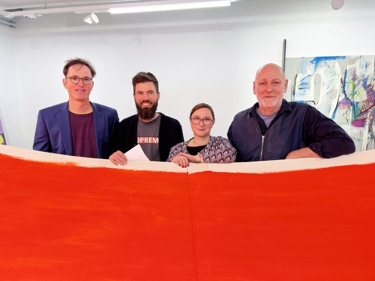 Matthias Bildstein, Philippe Glatz sowie Belinda und Johannes Boch eröffneten die Ausstellung 21fun. <span class="copyright">Franc</span>