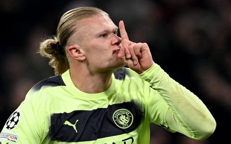 Erst einen Elfmeter verschossen, doch dann sorgte einmal mehr Erling Haaland für die Vorentscheidung zugunsten von Manchester City.afp