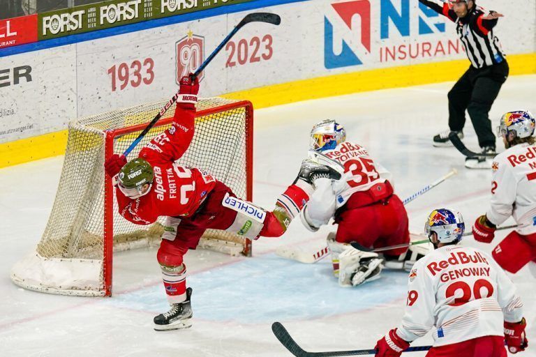 Matt Frattin gelang der entscheidende Siegtreffer für den HCB Südtirol gegen den starken Salzburg-Torhüter Atte Tolvanen. gepa