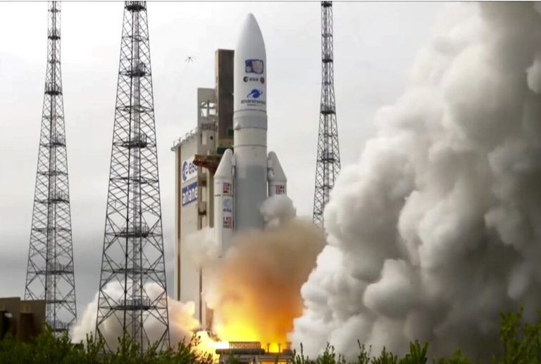 Nach Jahren der Entwicklung ist die ESA-Sonde JUICE auf dem Weg zum Jupiter. AP