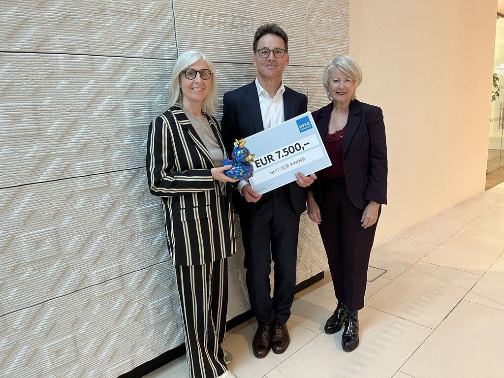 Hypo Vorarlberg unterstützt Verein Netz für Kinder