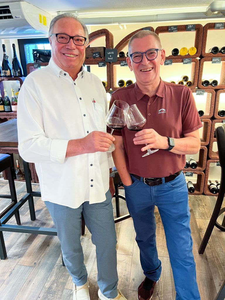 Fachgespräche bei Raimund Mennel und Wolfgang Günter.