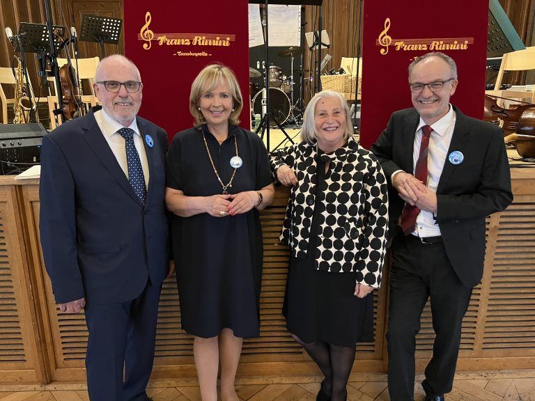 Herbert Hug, Annelies Bleil, Marianne Hauts und Karl Bitschnau luden zum Hospizball ins Gösser.