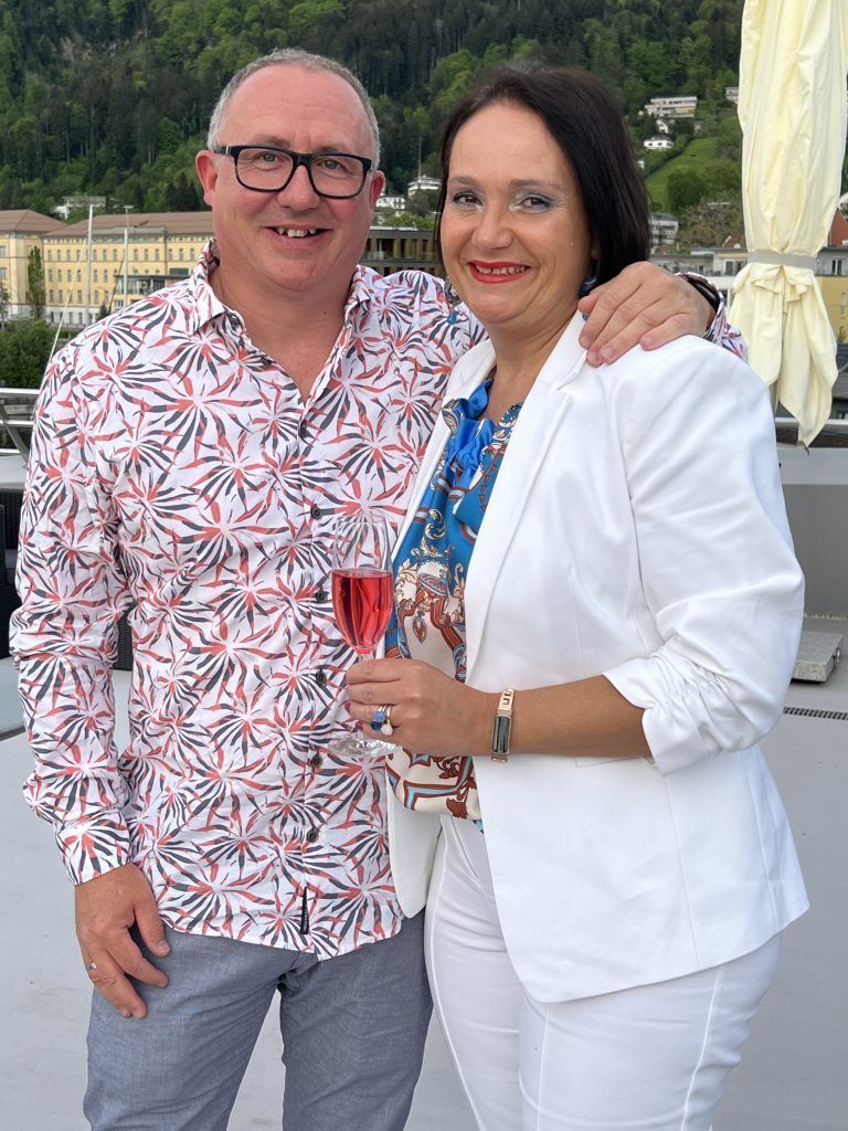 Melanie und Robert Pockenauer bestaunten die Aussicht.