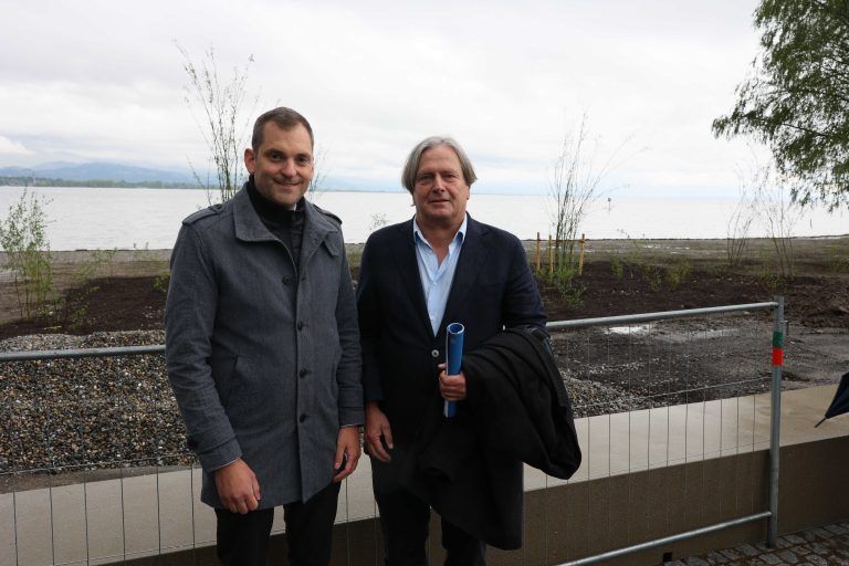 Die Bürgermeister Andreas Kresser und Frank Matt.