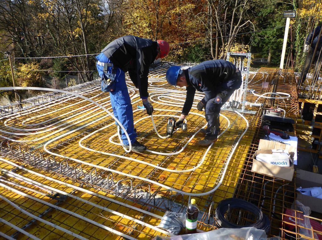 Heizen und Kühlen mit Beton