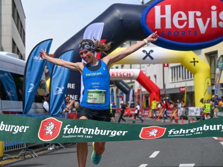 Denise Neufert sicherte sich den Landesmeisteritel über die Halbmarathon-Distanz.Lerch