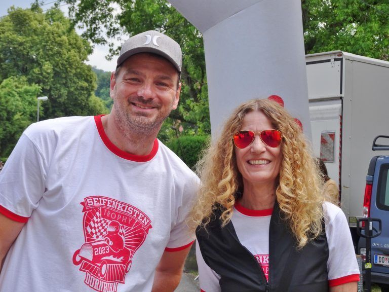 Die strahlende Rennleitung Christoph Hämmerle und Ulrike Mersnik, die sich wieder über eine gelungene Veranstaltung freuten.