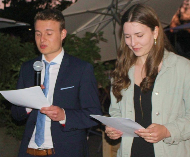 Der Rückblick auf fünf Jahre wurde für Luisa Felder und Manuel Peter eine Reise in turbulente fünf Jahre "in der Spur".