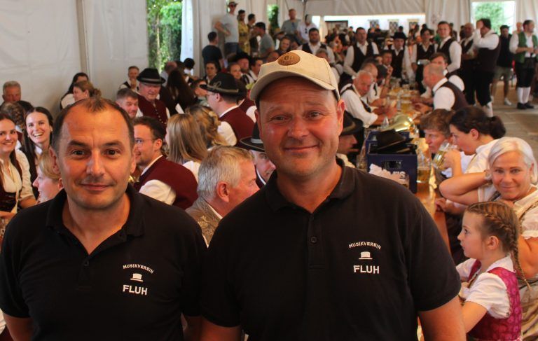 Der neue Obmann Günther Büchele und sein Vize Bernhard Fessler bestanden die Generalprobe für das Fest 2027.