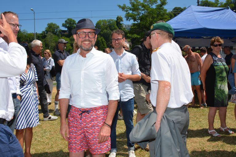 Bürgermeister Michael Ritsch strahlte mit der Sonne um die Wette.