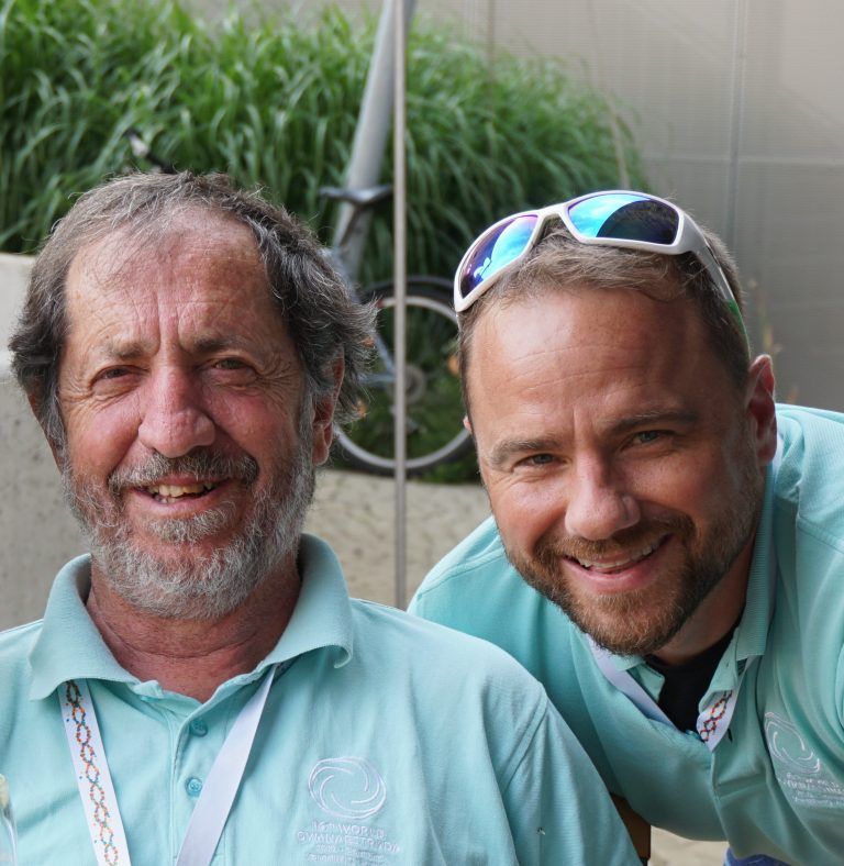 Ein Herz und eine Seele: Erwin Reis (l.) und Marc Brugger waren hauptverantwortlich für die großartige Weltgymnaestrada 2019.Brugger