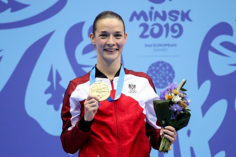 Karateka Bettina Plank holte bei den Europaspielen 2019 in Minsk Gold und vier Jahre zuvor in Baku Silber. <span class="copyright">GEPA</span>