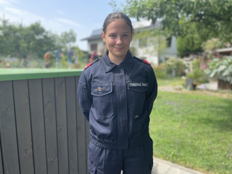 Die Lokalmatadorin freut sich schon auf das Landesfeuerwehrfest. <span class="copyright">VN/MEF</span>