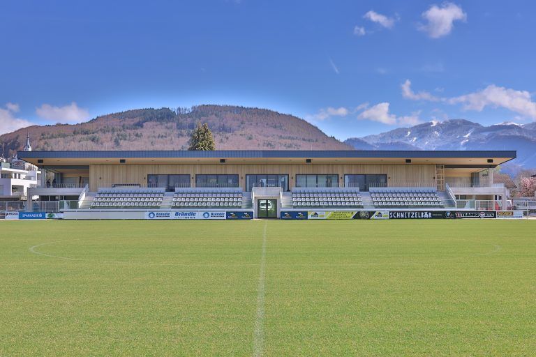 Die neue Sportanlage „Im Lohma“ ist das neue Schmuckstück der Gemeinde.Gemeinde Koblach