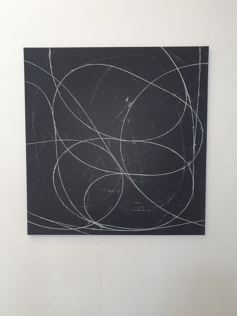 Karl-Heinz Ströhle: Ohne Titel, 2015, Öl auf Baumwolle, 140 x 135 cm.