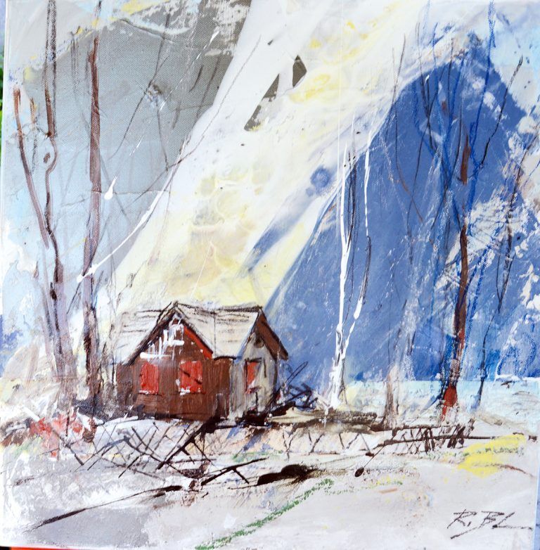 „Kleine Hütte“ aus der Serie „Kleine Welten am See“ von Rita Blum-Schenkenbach. <span class="copyright">AJK</span>