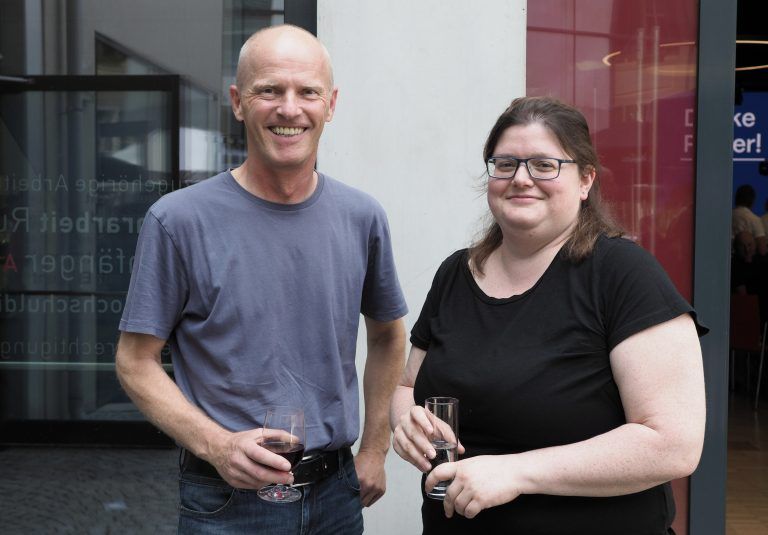 Unter den Gästen: Guntram Frick und Petra Müller (AK-Bibliotheken).