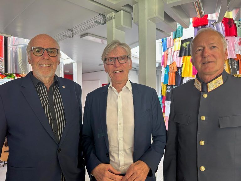 Alt-Generaldirektor Elmar Marent, Wilfried Hopfner und Hans-Peter Ludescher.