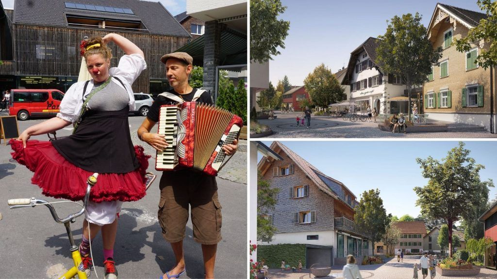 Kreuzstraße als charmanter Teil des neuen Dorfzentrums