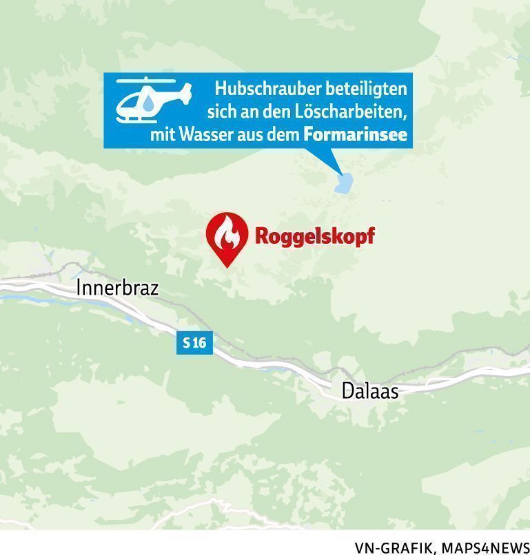 Waldbrand bei Braz unter Kontrolle: Einsatz läuft aber weiter