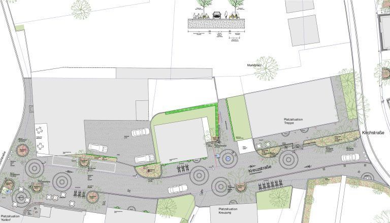 Dieser Plan zeigt die Zukunftsvision für das Zentrum der Marktgemeinde Wolfurt.