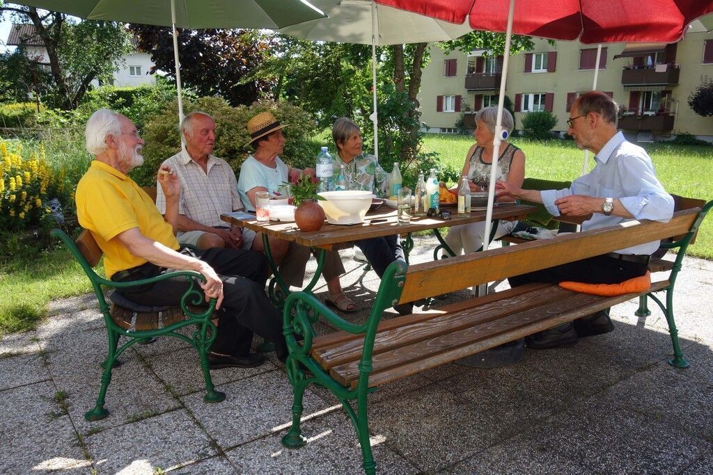 Zusammenkommen beim Bänkle Hock in Rankweil