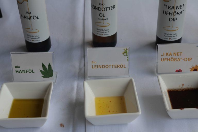 Einige der Produkte aus der Ölmühle Sailer.