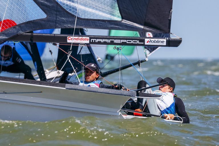 David Hussl und Benjamin Bildstein kämpften bei guten Bedingungen um jeden Platz und kamen mit ihrem neuen Boot „Paris“ gut zurecht.Sailing Energy
