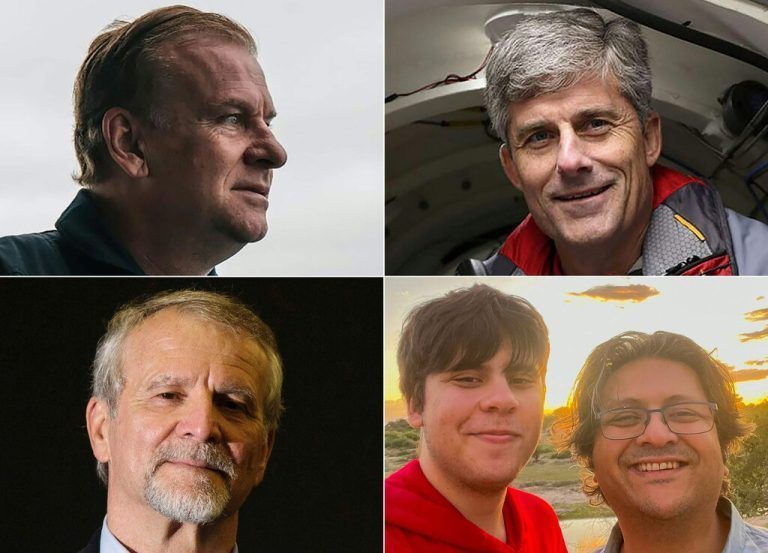 Die Suche nach Hamish Harding, Stockton Rush, Paul-Henri Nargeolet, Shahzada Dawood und dessen Sohn Suleman (v. l.) ist beendet.AFP