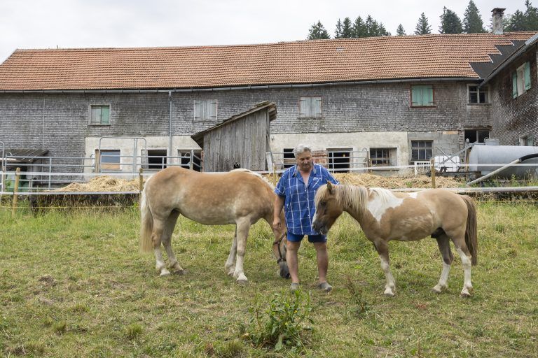 Rudi Längle fühlt sich mit seinen Tieren am neuen Hof rundum wohl. <br>