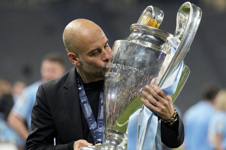 Pep Guardiola hat nun endlich die Champions League mit Manchester City gewonnen. Zudem ist er der erste Trainer, der mit zwei Klubs das Triple holen konnte.ap