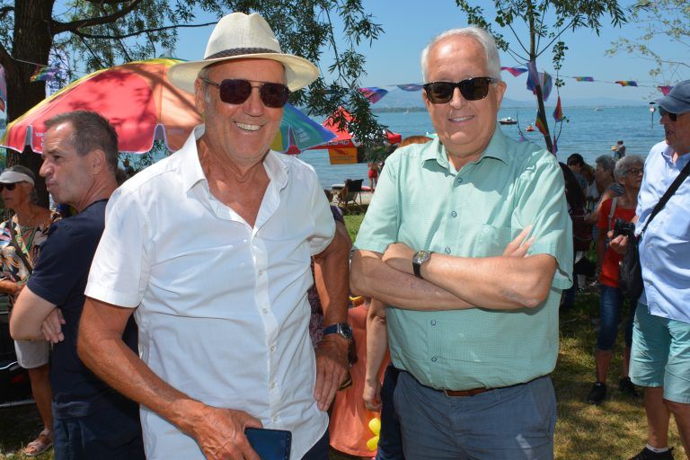 Zaungäste: die Altbürgermeister Xaver Sinz und Michael Simma.