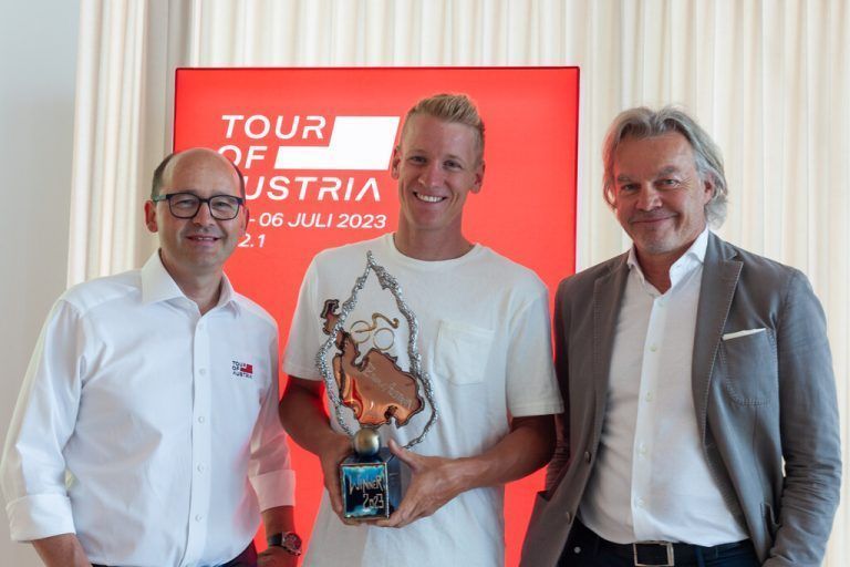 Thomas Kofler mit Pascal Ackermann und Thomas Pupp.