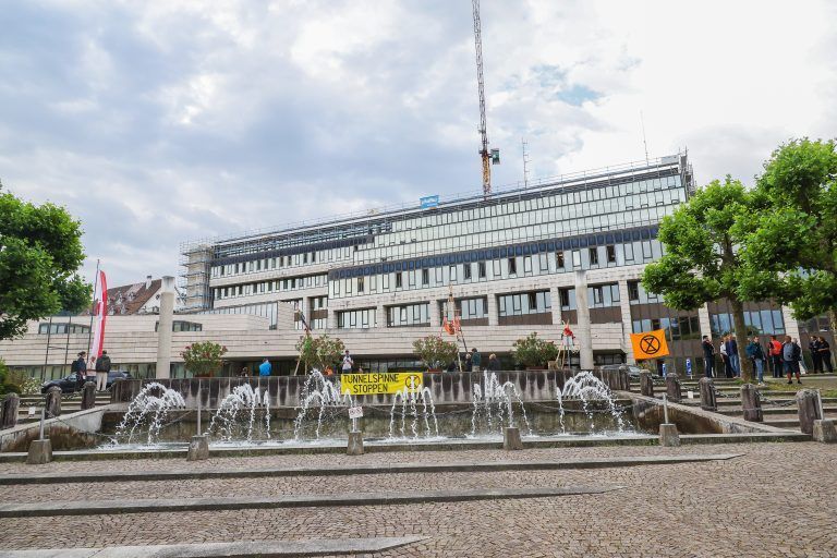 Der Protest startete am frühen Morgen.