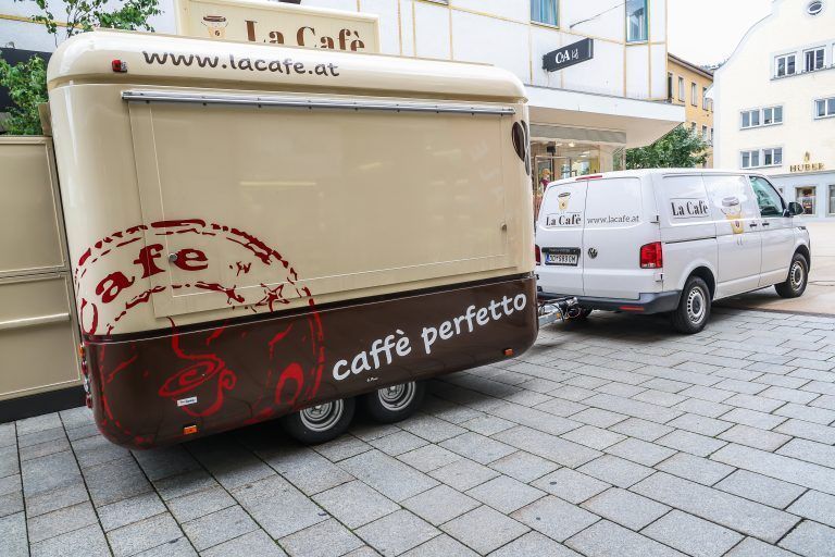 Das mobile Café steht weiterhin im Einsatz.
