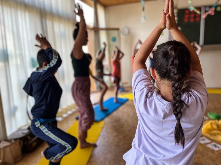 Die innere Mitte fanden die Schüler beim Yoga.