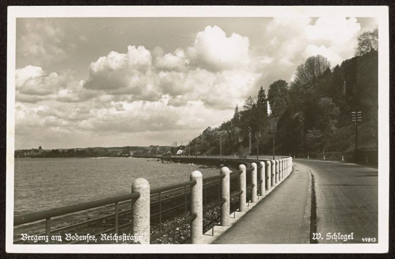 Reichsstraße zwischen Bregenz und Lochau, vor 1941. <span class="copyright">Schlegel, V. Landesbibliothek</span>