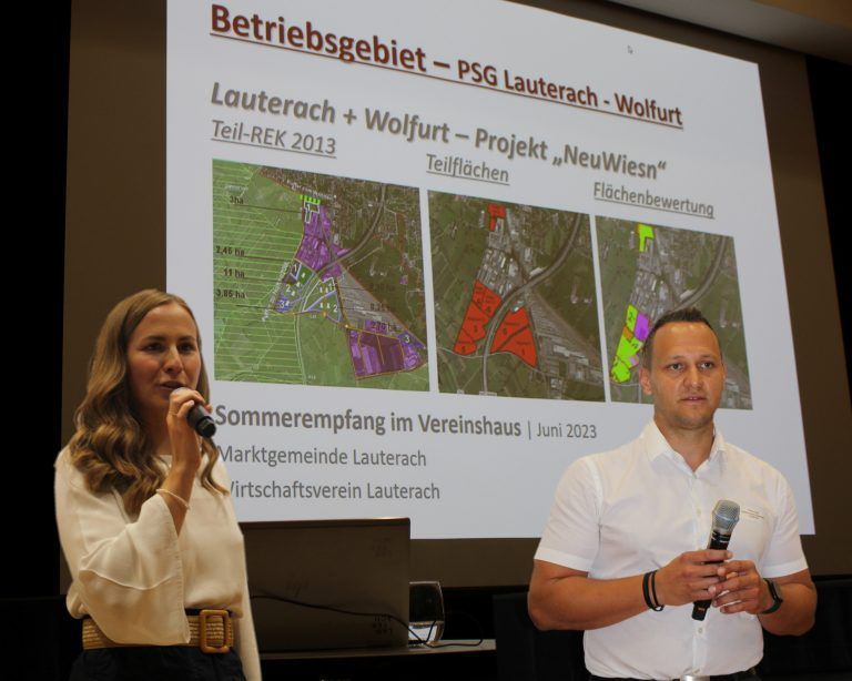 Christina Metzler und Patrick Hold moderierten den Abend unter dem Motto „zukunftsfähig und gut wirtschaften“.