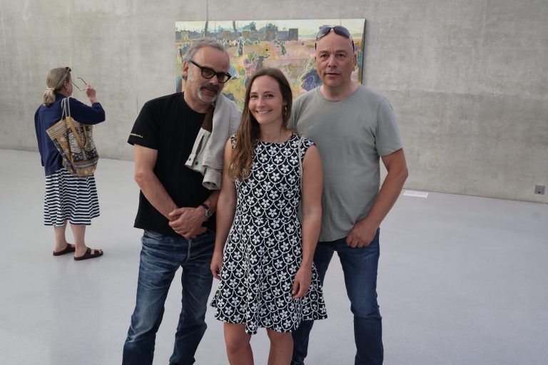 Werner Müller (Ingenieurbüro), Stefanie Kaiser (Green Tec Scotland) und Künstler Hubert Dobler (New York).